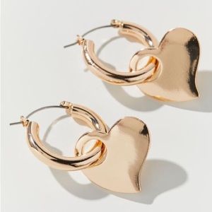 UO Heart Icon Hoop Earrings